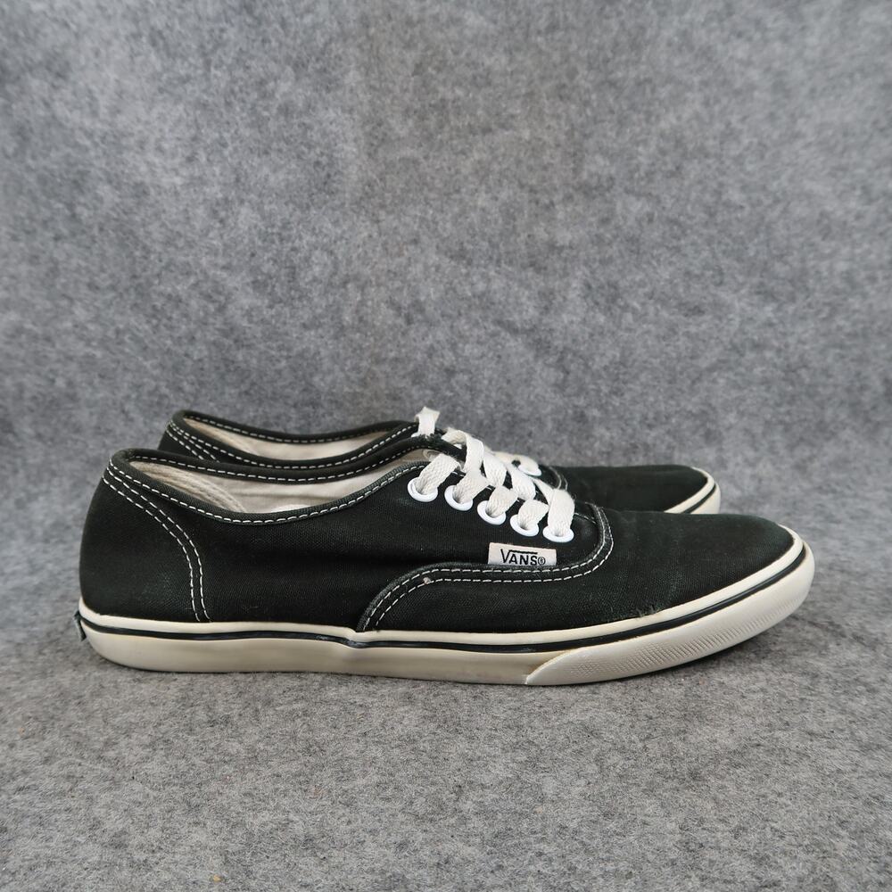 Vans Shoes Womens 7 Authentic Low Sneakers Black Canvas Casual Skate Trainers